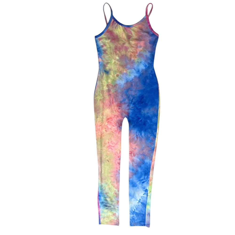Colorful Tie-Dye Jumpsuit by Popular21 NWOT (AA)